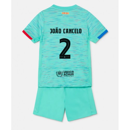 Otroški Nogometni dresi Barcelona Joao Cancelo #2 Tretji 2023-24 Kratek Rokav (+ Kratke hlače)